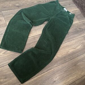 Cotton On Size 4 forest green corduroy carpenter pants